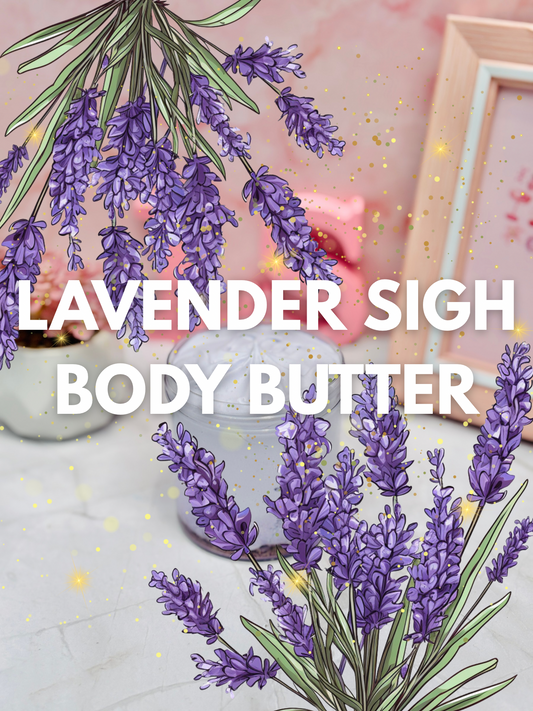 Lavender Sigh Body butter (mantequilla corporal aroma a lavanda con brillos)