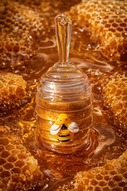 Besitos de miel lip gloss (brillo dorado con aroma a miel)