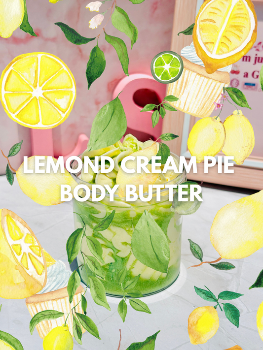 Lemonade Creampie body butter (mantequilla corporal hidratante aroma a pie de limón, con brillos)